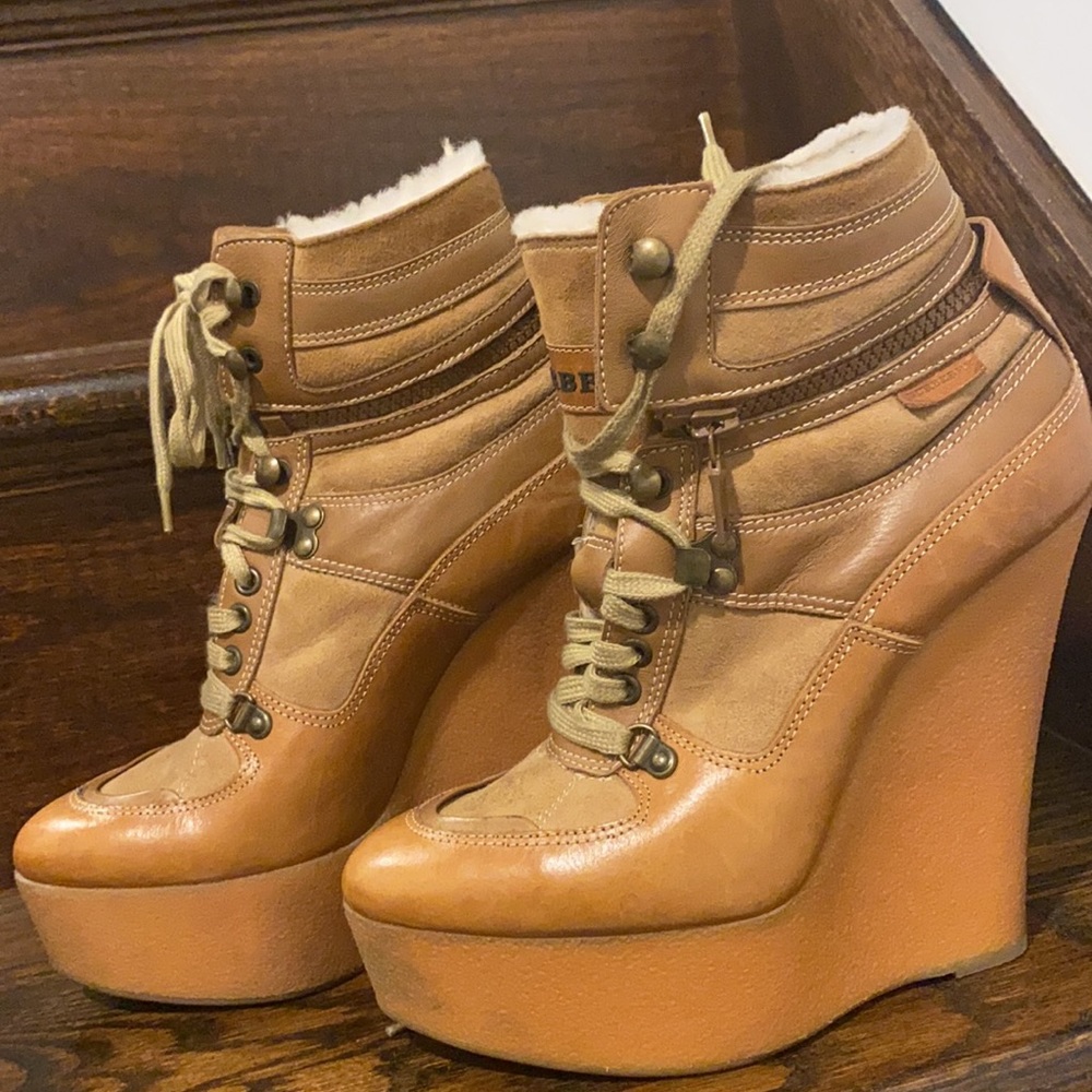Authentic Burberry Wedge Boots - Picture 3 of 6
